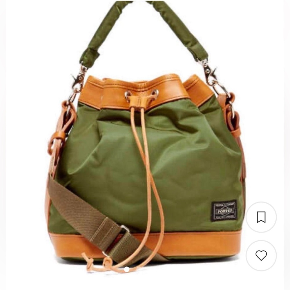 Porter-yoshida & Co. - String Leather-trim Bucket Bag